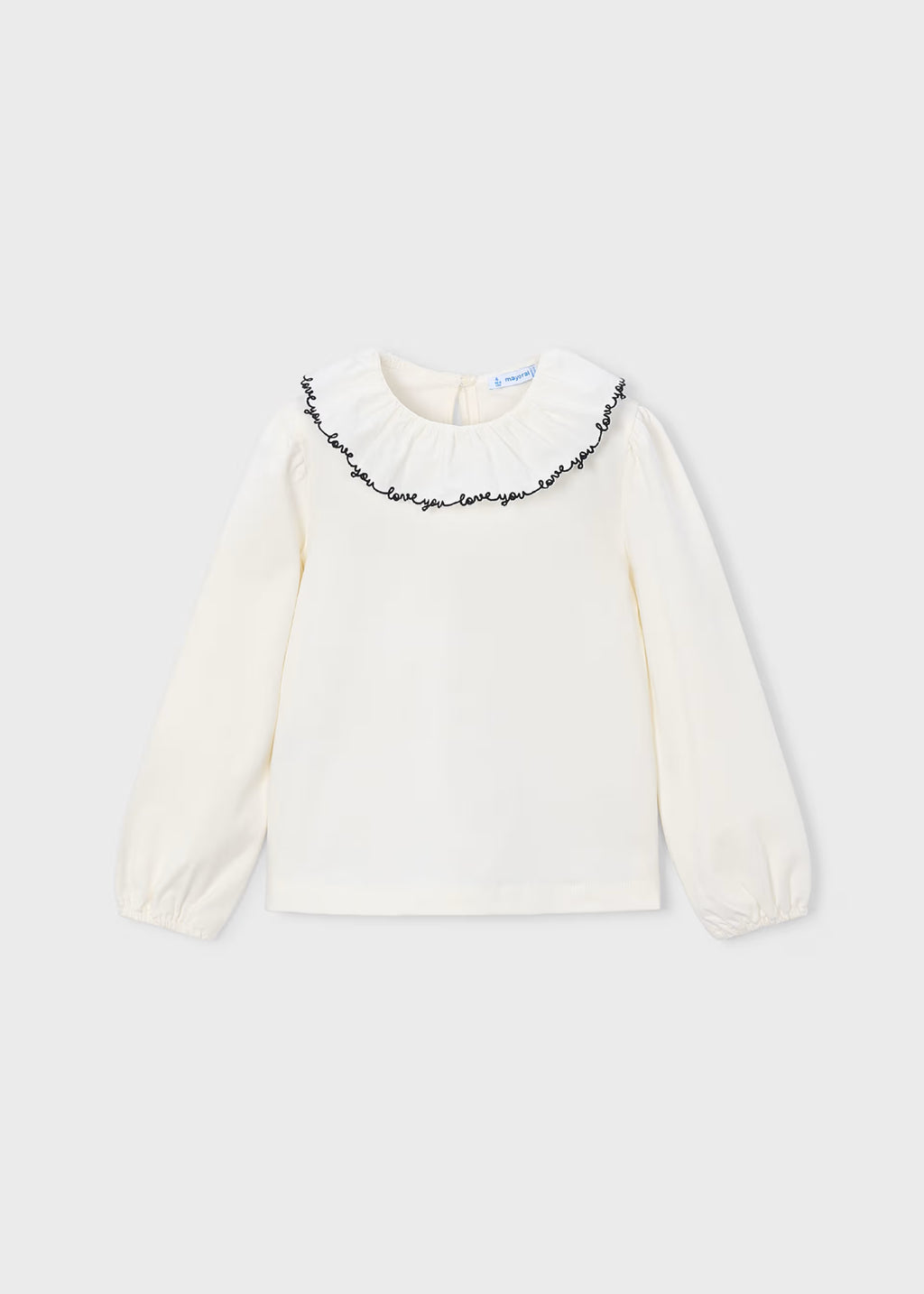 Blusa cuello volante niña