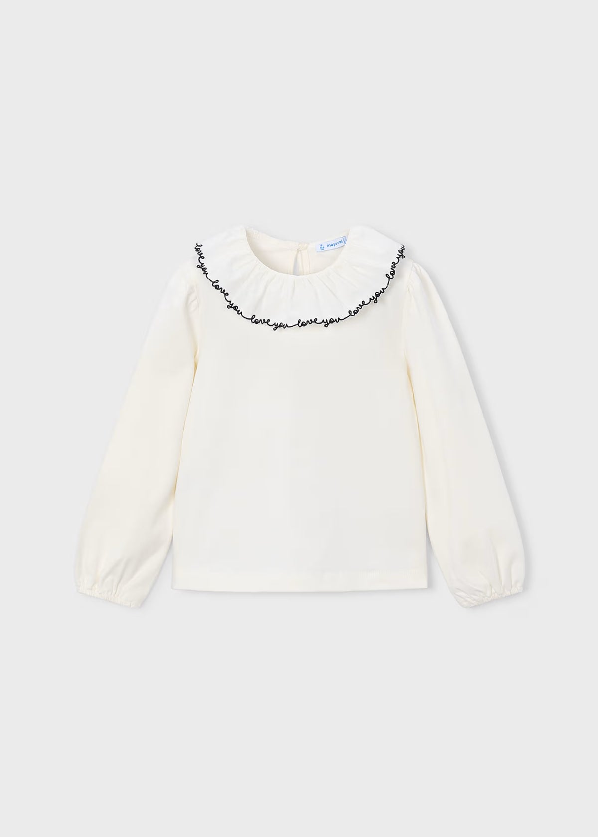 Blusa cuello volante niña