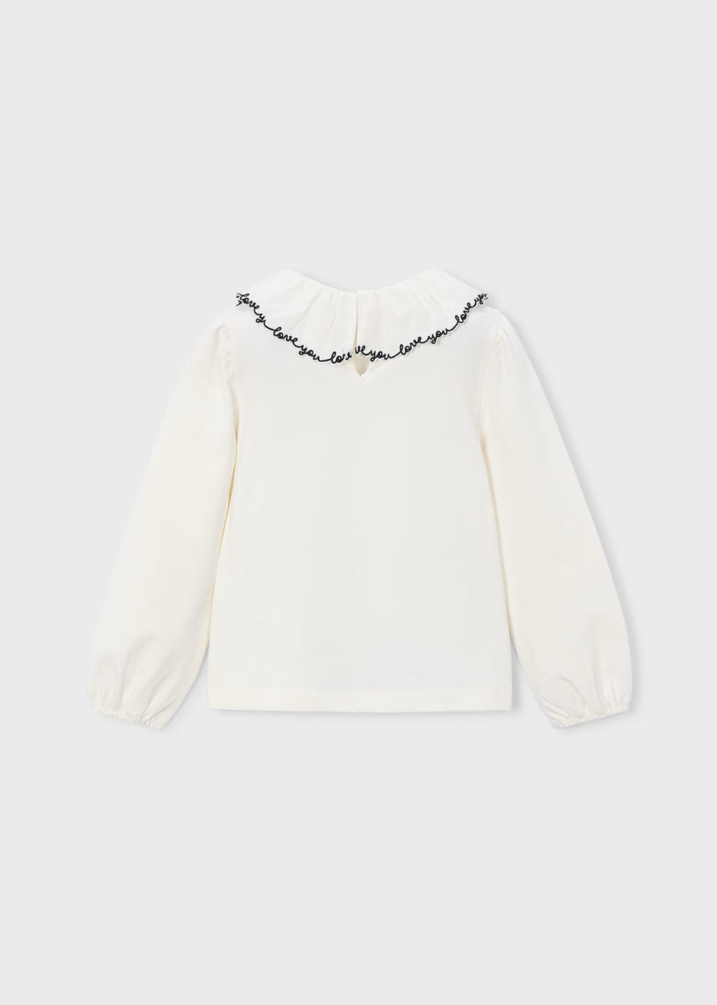 Blusa cuello volante niña