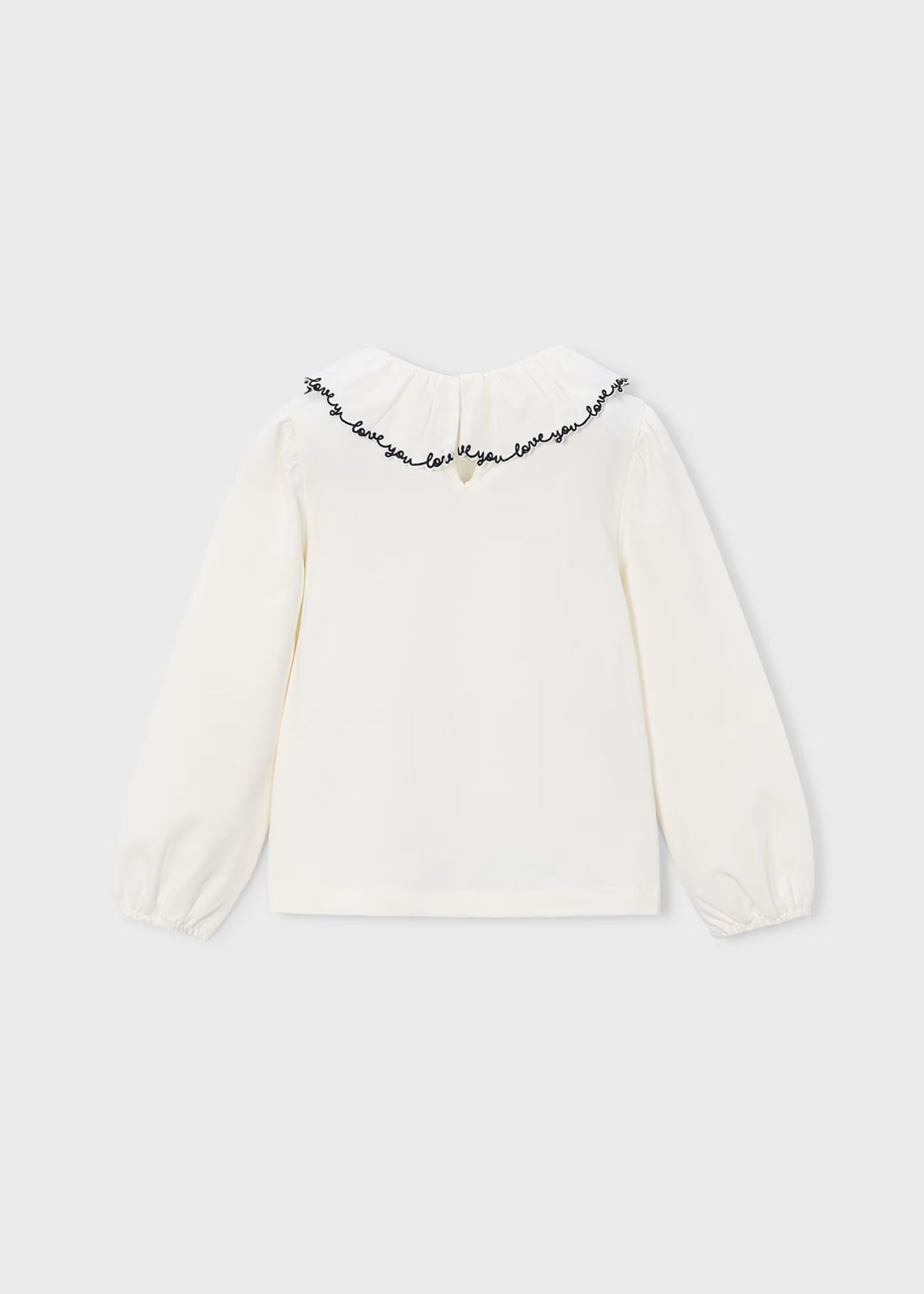 Blusa cuello volante niña