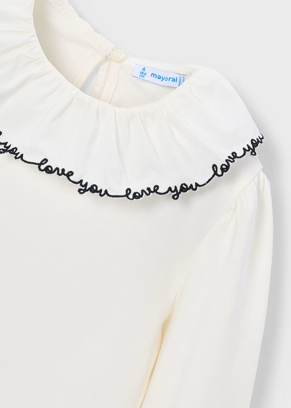 Blusa cuello volante niña