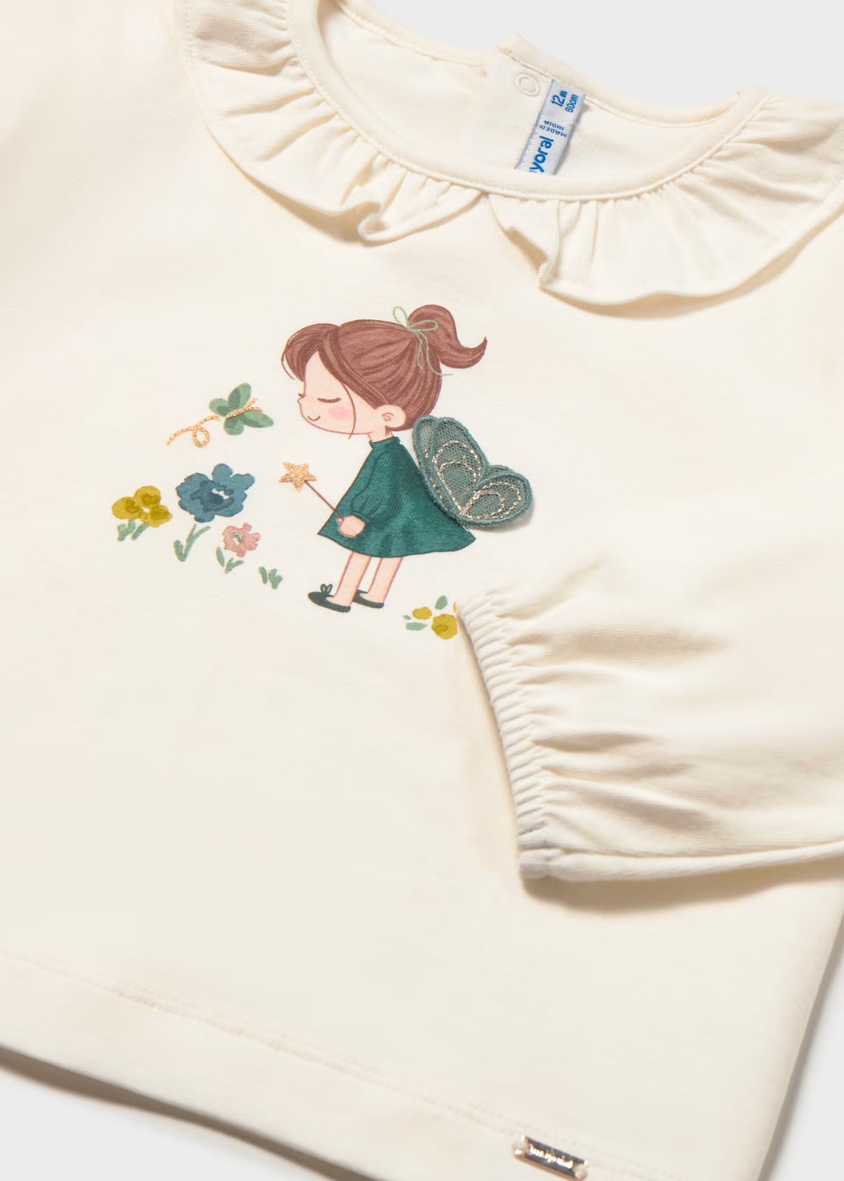 Camiseta cuello volante