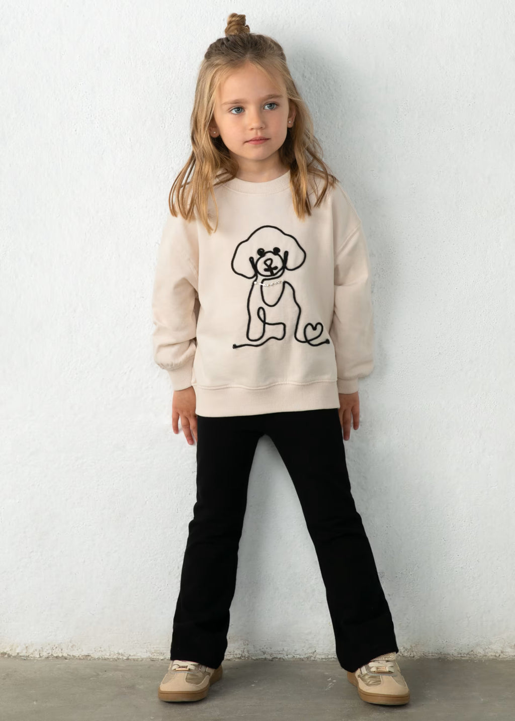Conjunto legging y sudadera perro niña