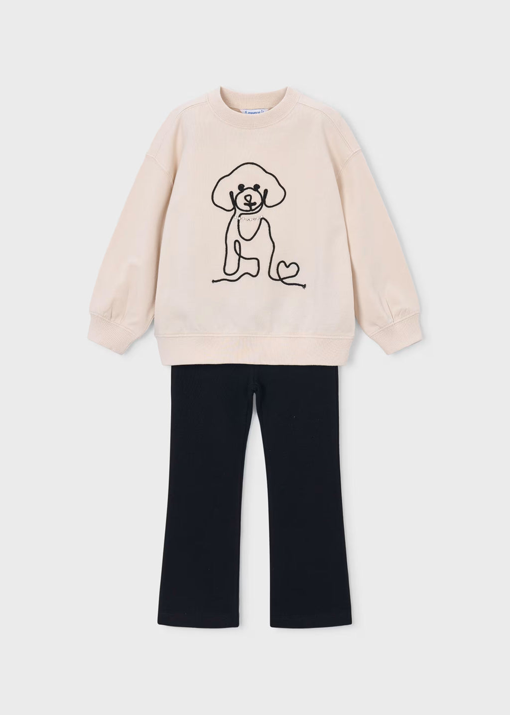 Conjunto legging y sudadera perro niña