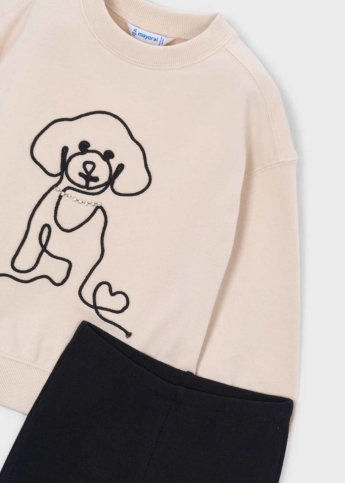 Conjunto legging y sudadera perro niña