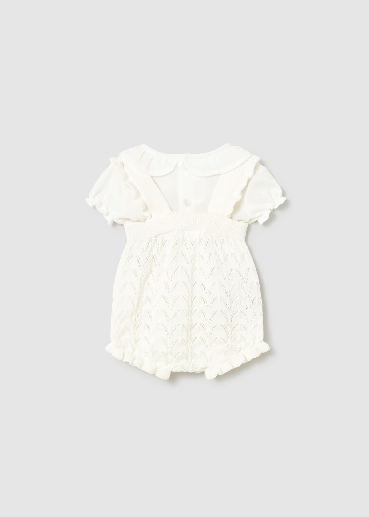 Conjunto peto tricot y blusa